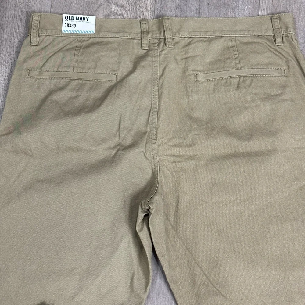 Men's Old Navy 38 x 30 Pants Chino Khakis Khaki Tan Slim Fit Classic Cotton NWT